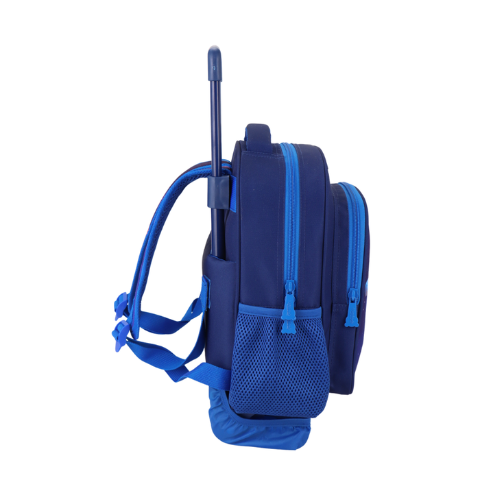 Blue Spaceship Trolley Kindergarten Bag Set