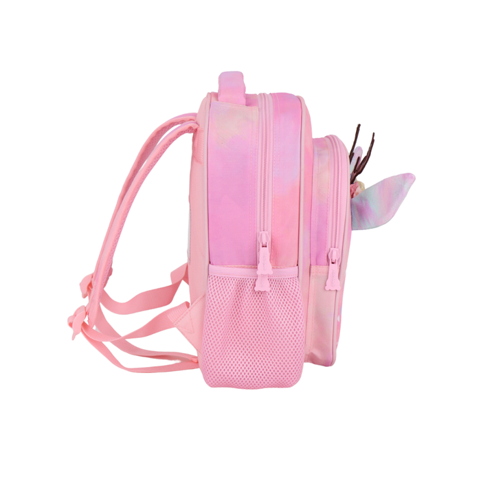 Pink Floral Deer Kindergarten Bag Set