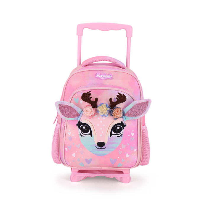 Pink Flowers Deer Trolley Garden Bag Set