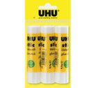 דבק סטיק 8 גרם 3 יח' בנרתיק UHU
