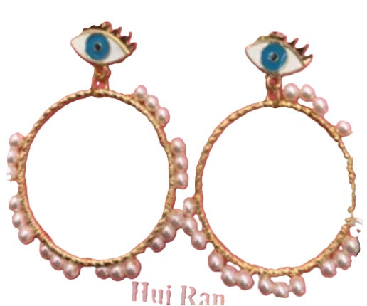 עגילי חישוק בלי עין הרע