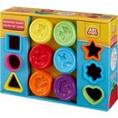 סט 6 בצקים צבעוניים עם שבלונות
