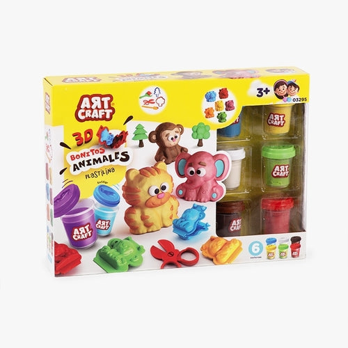 ערכת יצירה בבצק תלת מימד - חיות