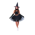 Witch set: top, 40cm skirt, gloves, hat, and witch nose