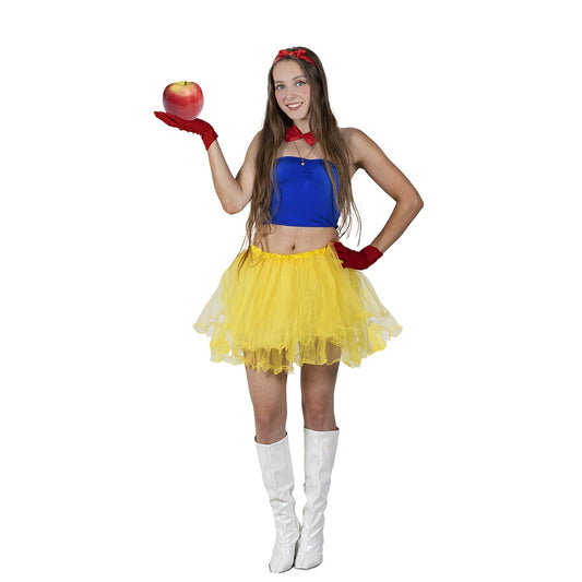 סט נסיכה טופ, חצאית 40 ס"מ, פפיון, כפפות וכתר