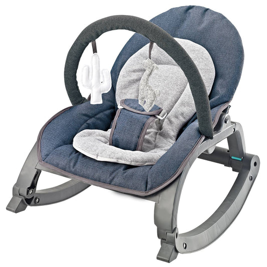 טרמפולינה נדנדה רוקר 2 ב1 כחול