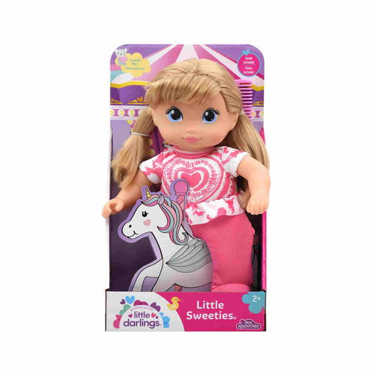 בובת ילדה מתוקה 25 סמ בצבע ורוד