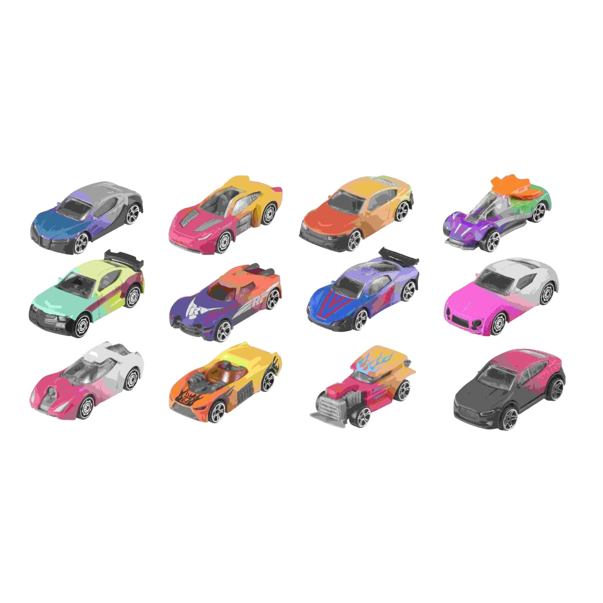 סט 3 מכוניות מירוץ משנות צבע