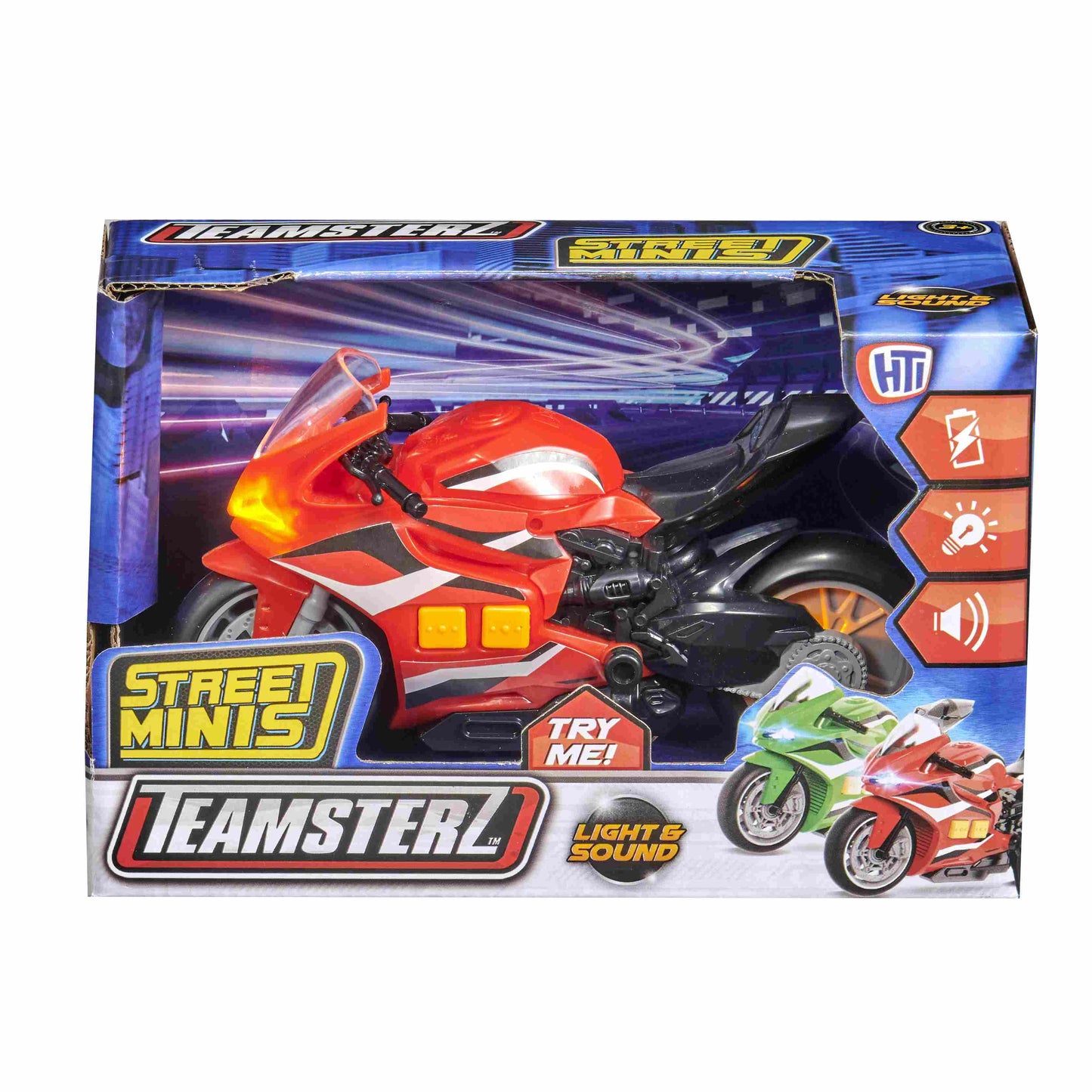 אופנוע צבעוני אורות וצלילים