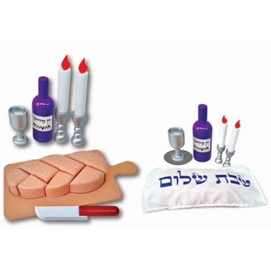 ערכת אמא-אבא של שבת מעץ