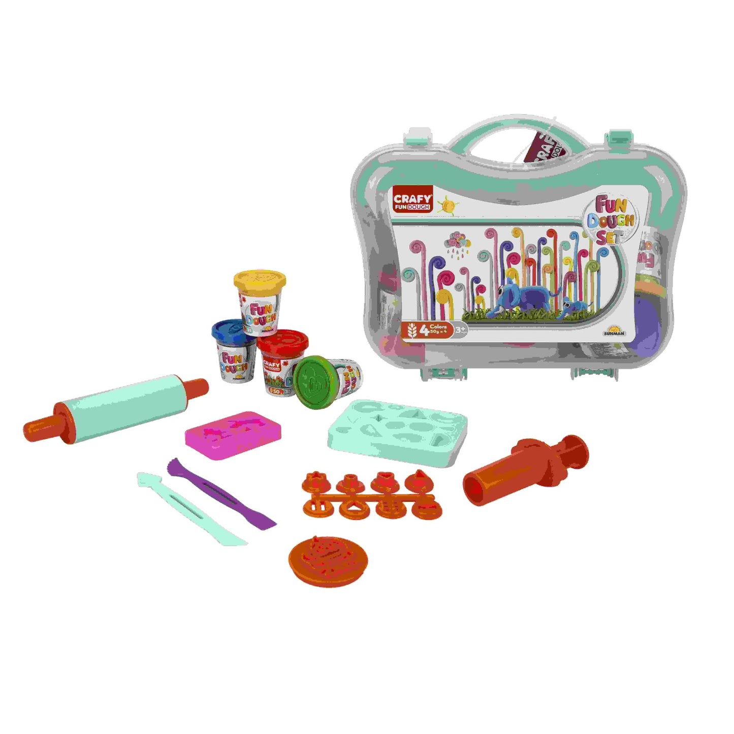 מזוודת עיצוב בבצק עם אביזרים 200 גרם