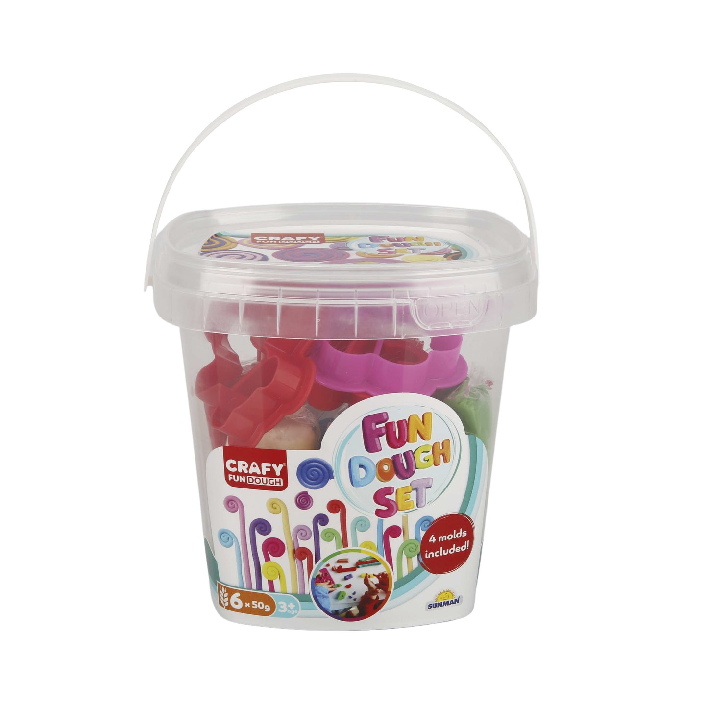 סט דלי עיצוב בבצק עם שבלונות 300 גרם