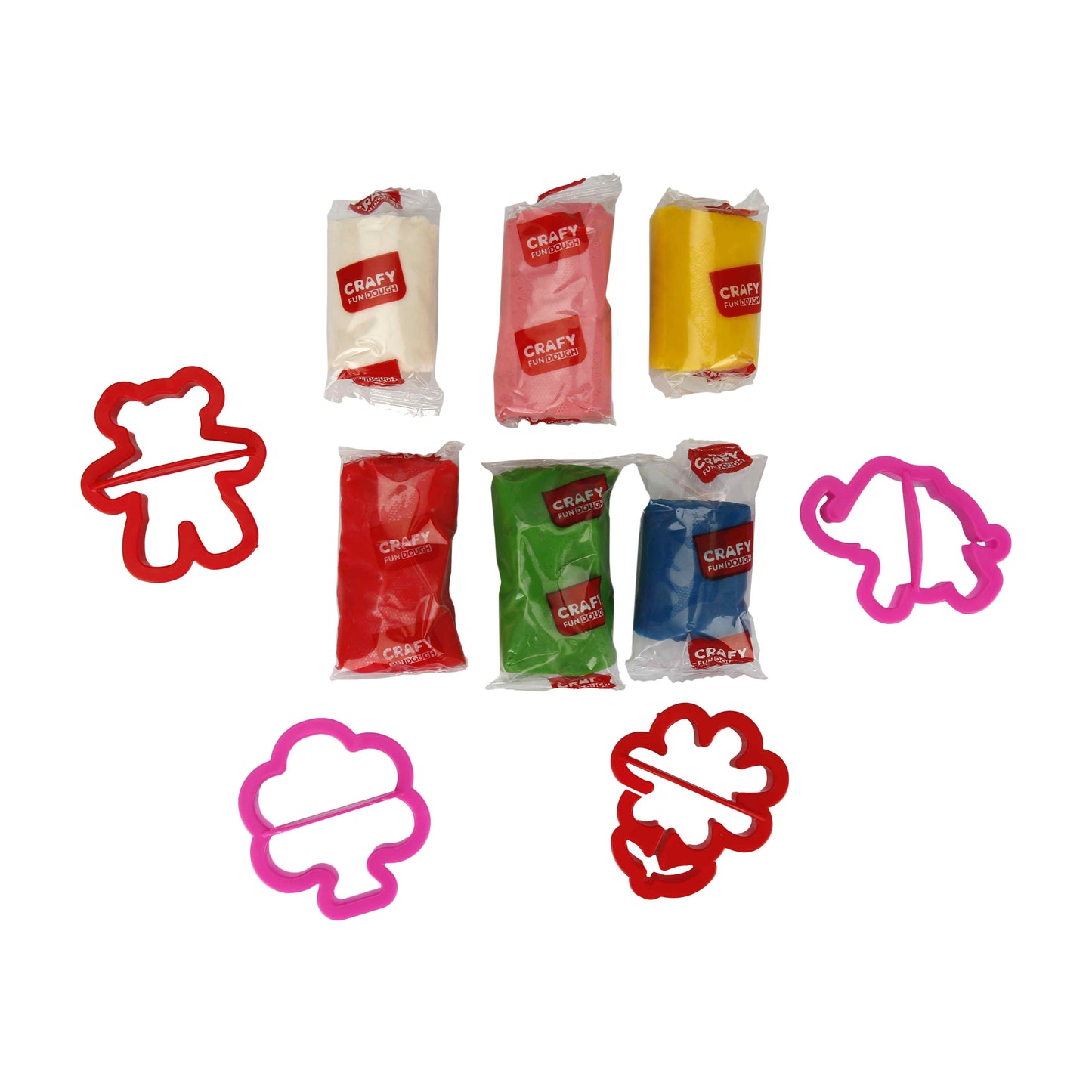 סט דלי עיצוב בבצק עם שבלונות 300 גרם