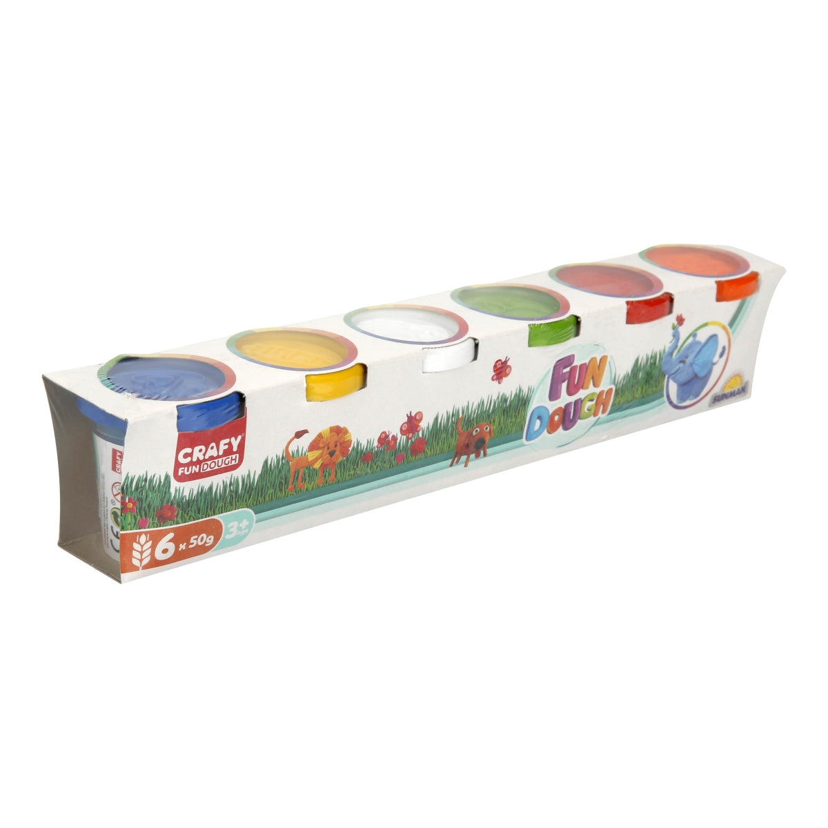 סט שישיית בצקים צבעוניים 300 גרם