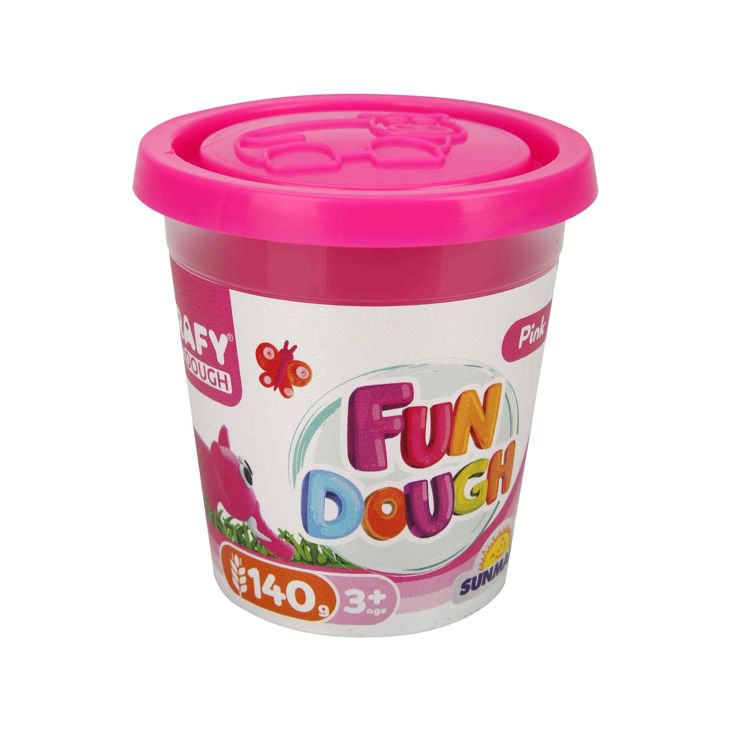 גביע בצק בודד בצבע ורוד 140 גרם