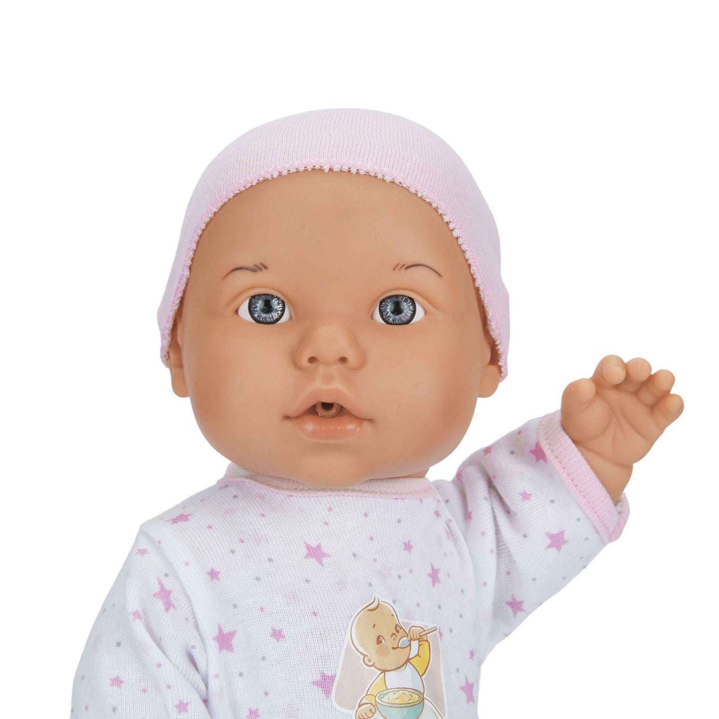 בובת תינוק 35 סמ טיפול והאכלה ורוד