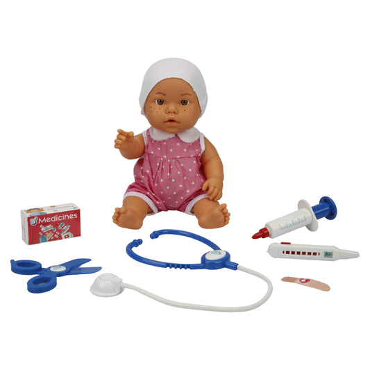 בובת תינוק דוקטור בוכה וצוחקת 35 סמ