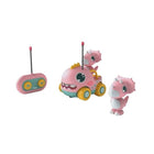 Pink remote control dinosaur car