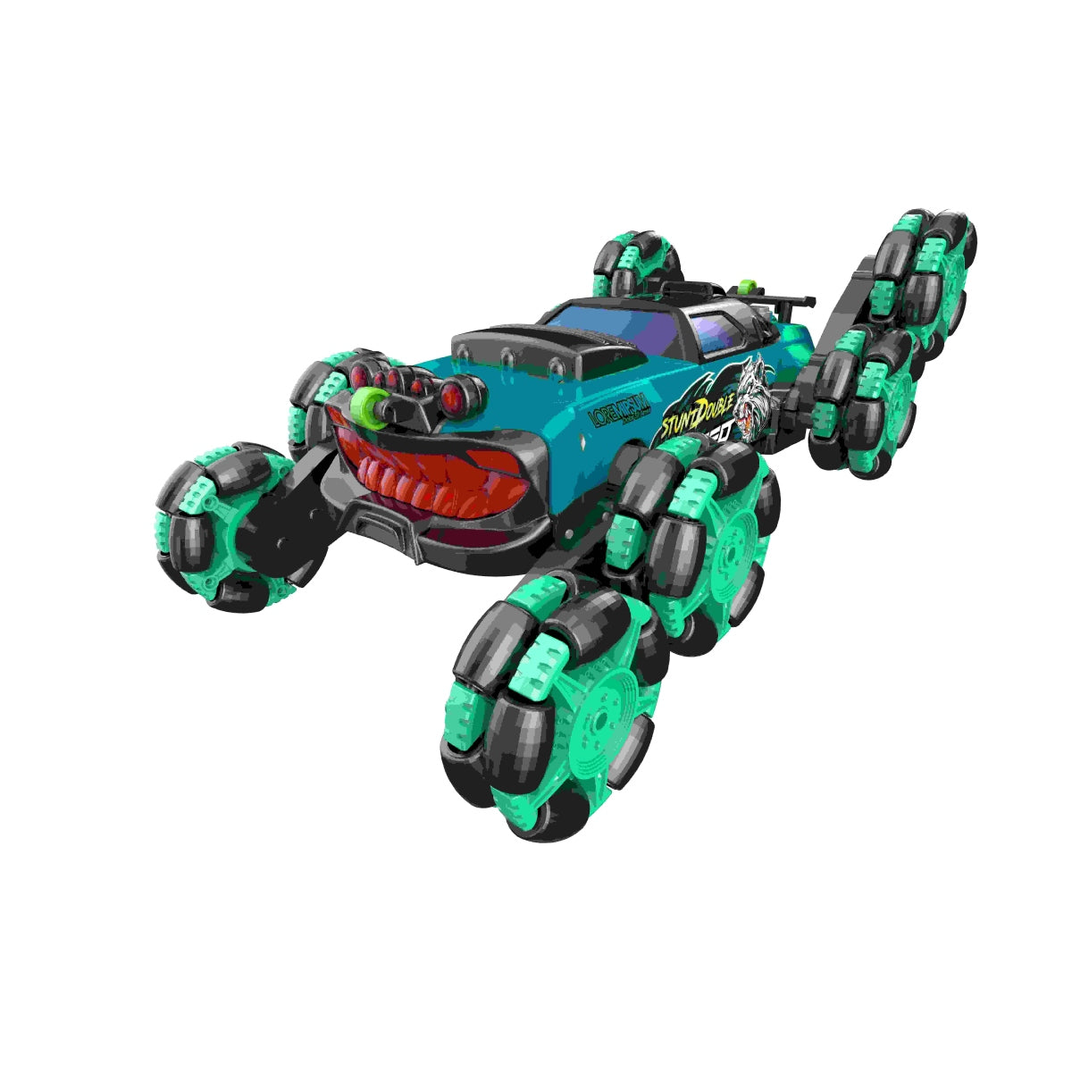 מכונית על שלט 8 גלגלים שיני כריש 1:18