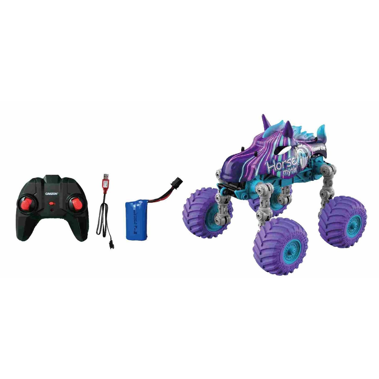 מכונית על שלט גלגלים מתקפלים 1:18 בצבע סגול