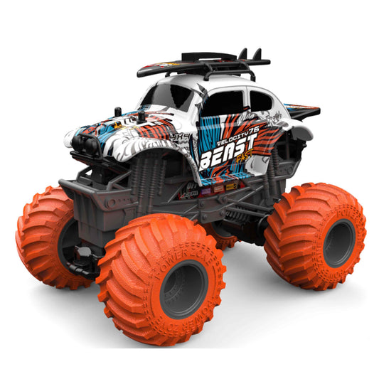 רכב שטח על שלט גלגלים גדולים 1:18 כתום