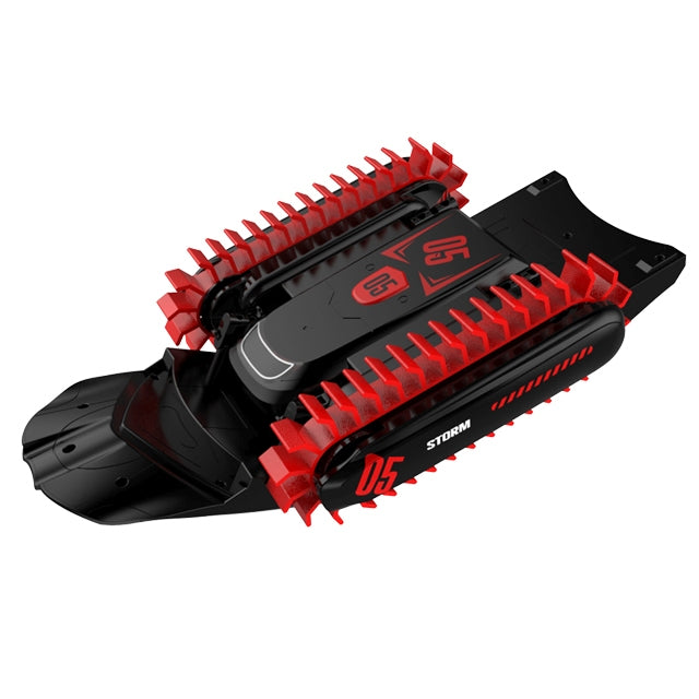 רכב אמפיבי על שלט בצבע אדום