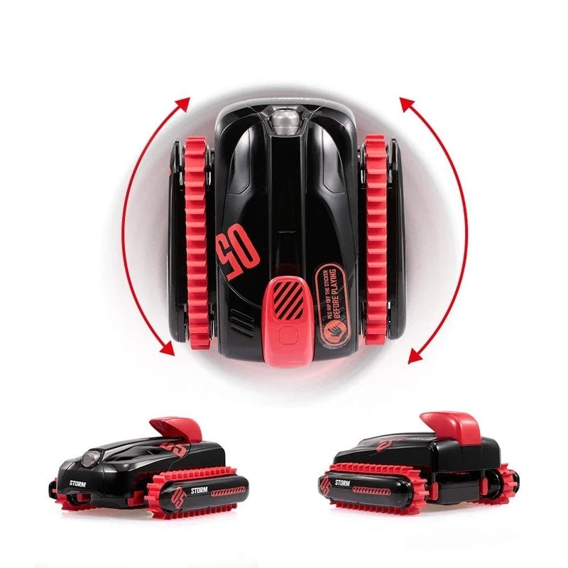 רכב אמפיבי על שלט בצבע אדום