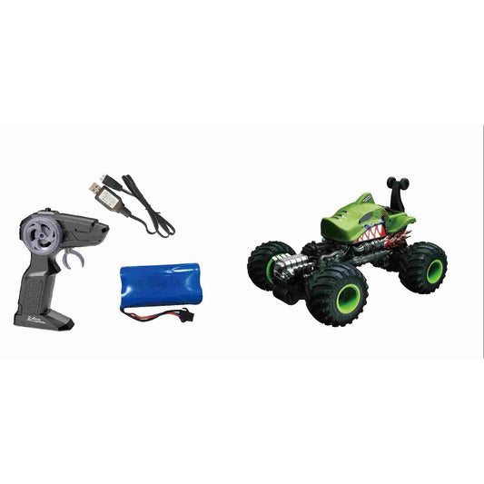 מכונית על שלט פעלולים כריש 1:16 ירוק