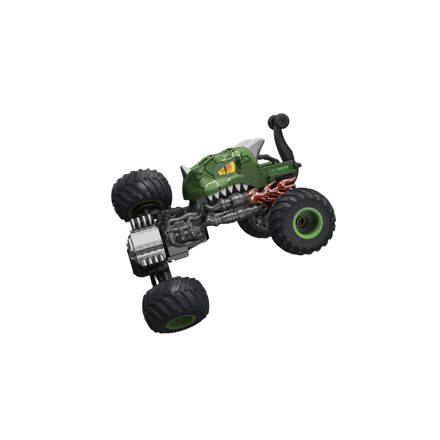 מכונית על שלט פעלולים דינוזאור 1:16 ירוק