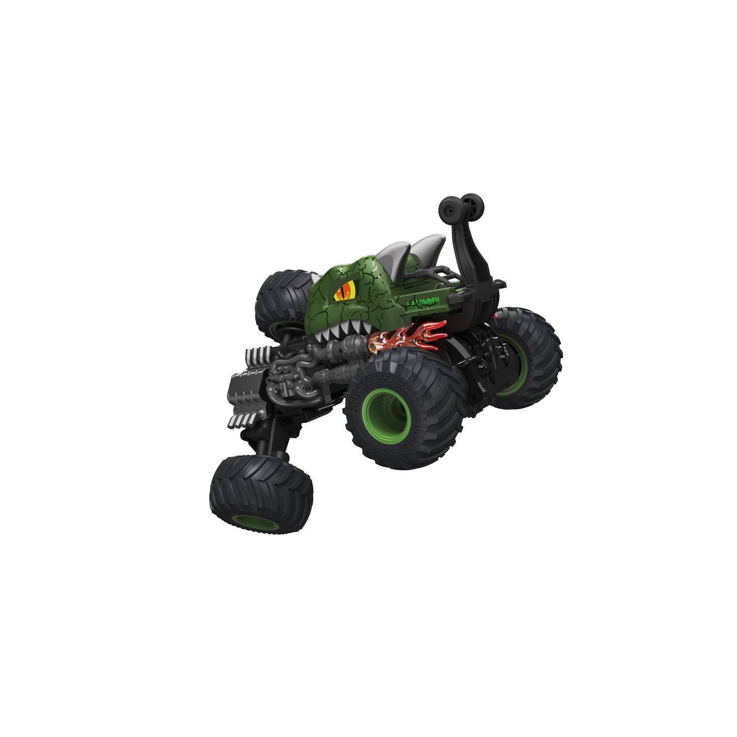 מכונית על שלט פעלולים דינוזאור 1:16 ירוק