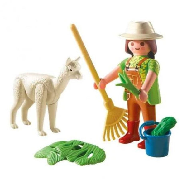 פליימוביל ביצת הפתעה שומר גן חיות ואלפקה 4944