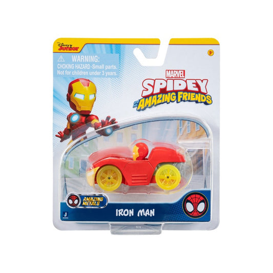 Spidey in Iron Man's Car