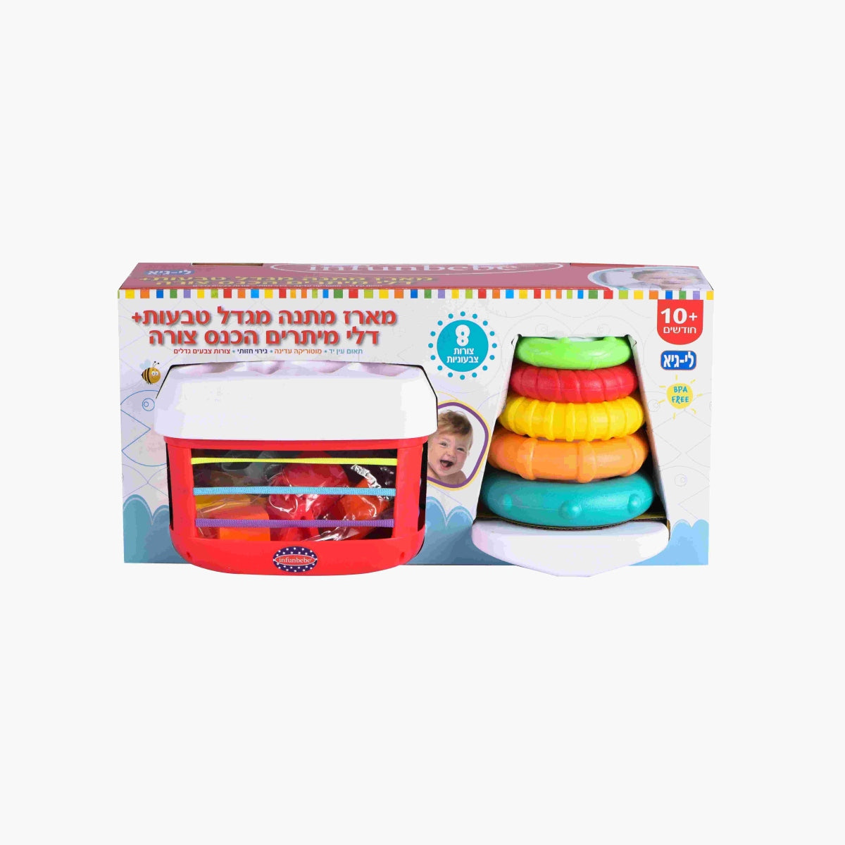 מארז מתנה מגדל טבעות עם דלי מיתרים