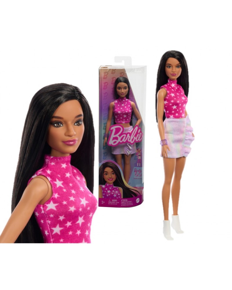 ברבי פשניסטה חולצה ורודה וחצאית מטאל רוקרס