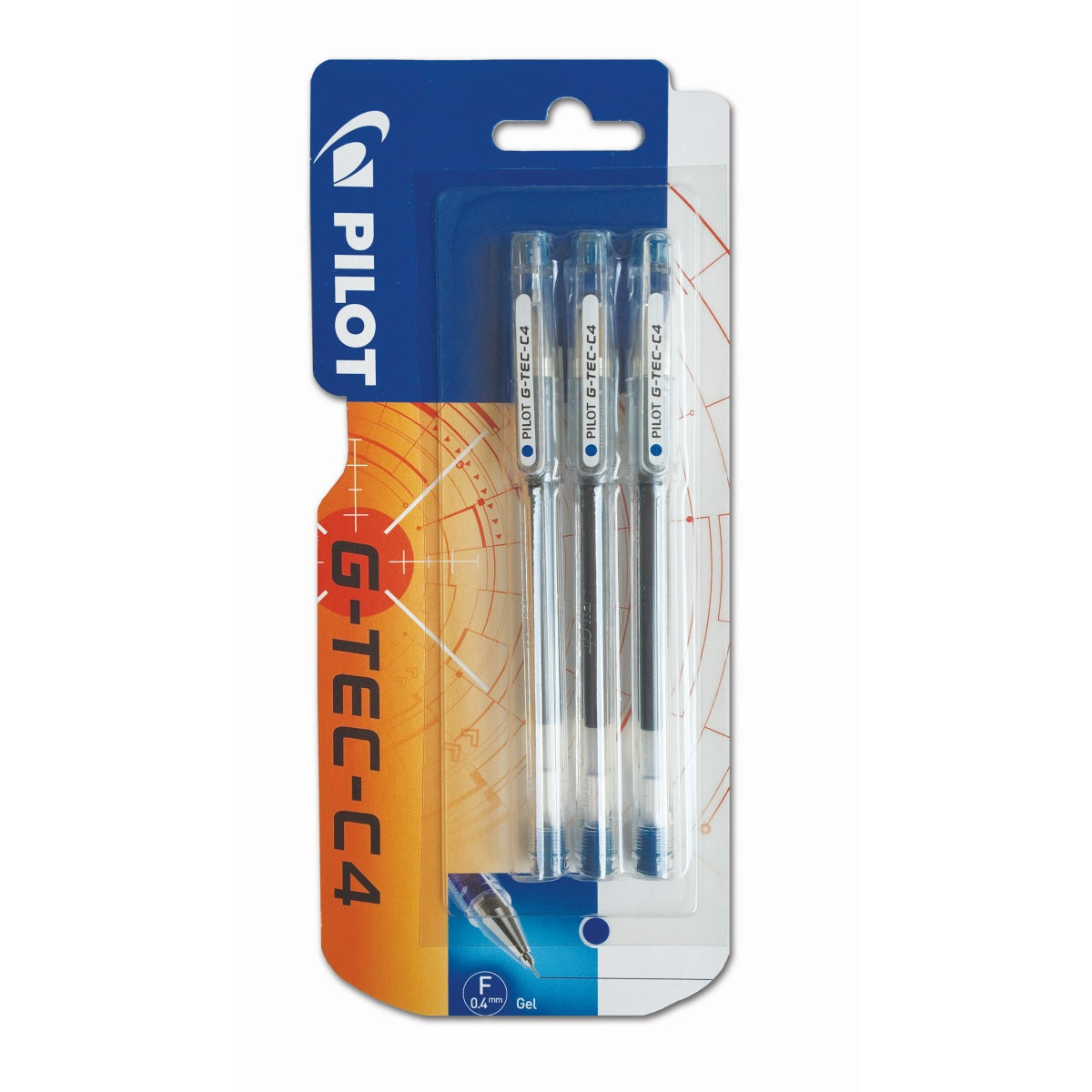 עט ג'ל G-TEC-C4 - מארז 3 יחידות כחול