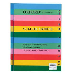 אוקספורד חוצץ 12 נושאים פרימיום PP A4