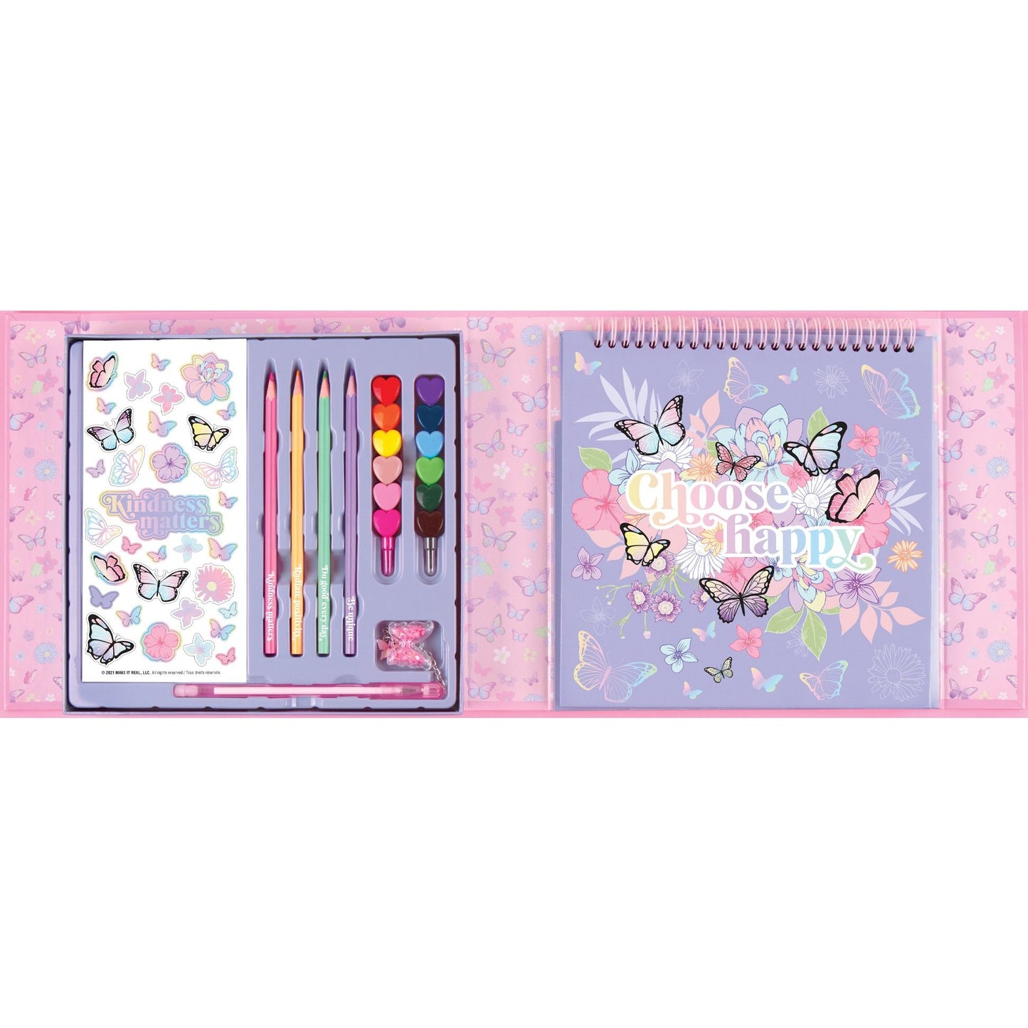 מחברת שרטוט עם מדבקות וצבעים באריזה מהודרת