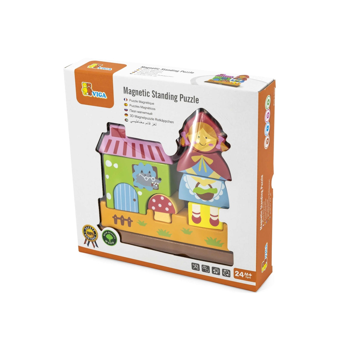 פאזל מגנטי כיפה אדומה צעצועי עץ VIGA