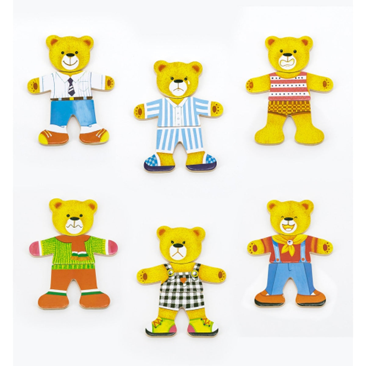 פאזל דובי מתלבש צעצועי עץ VIGA