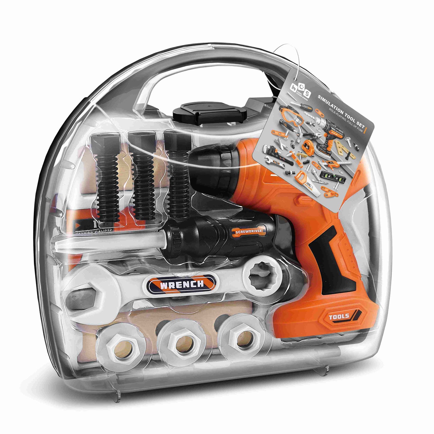 סט כלי עבודה עם מקדחה במזוודת נשיאה