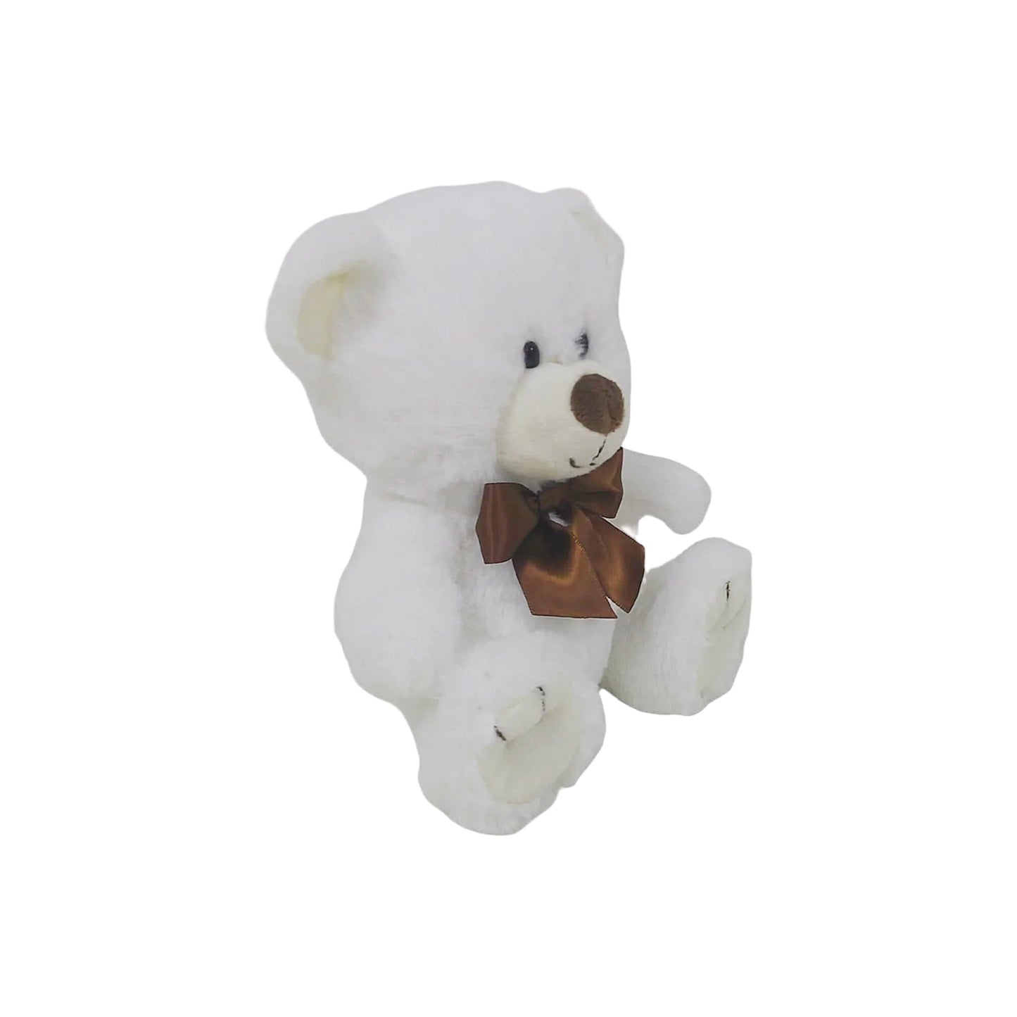 בובת פרווה דובי לבן יושב 18 סמ