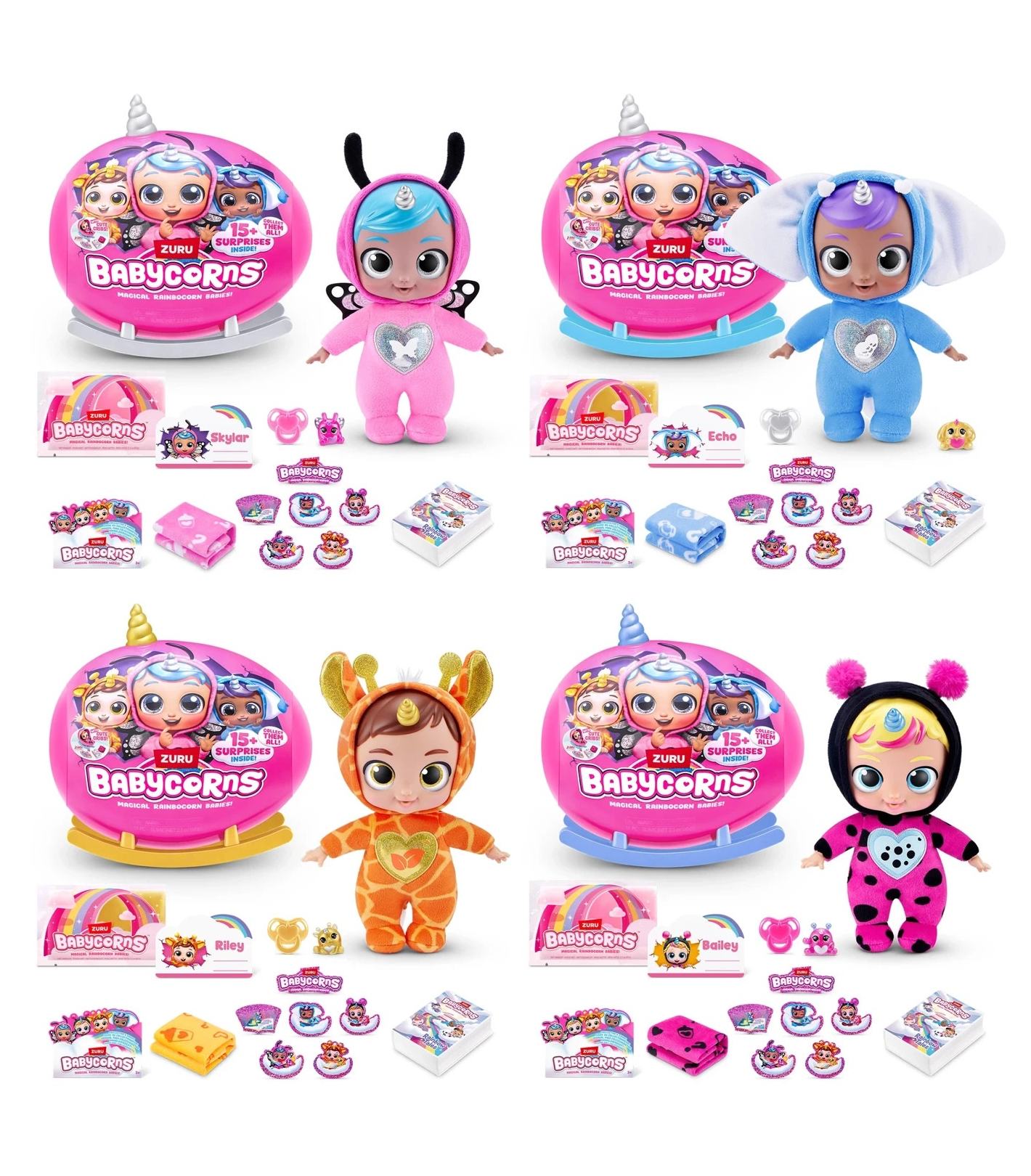 בייביקורן בובה בינונית Rainbocorns