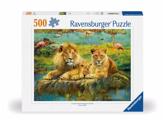 פאזל 500 חלקים אריות בסוואנה