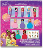 Disney Princess 5 nail polishes + 5 lip glosses in a tube and decorative stickers