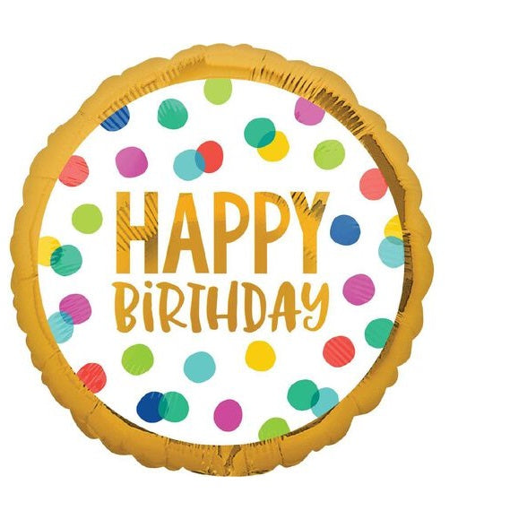 בלון מיילר 18 אינץ אנגלית בלונים ונקודות צבעוניות