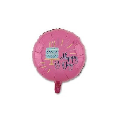 בלון מיילר 18 אינץ יום הולדת שמח צבע ורוד