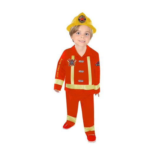 תחפושת כבאי אדום מידה 6 גילאי 3-4