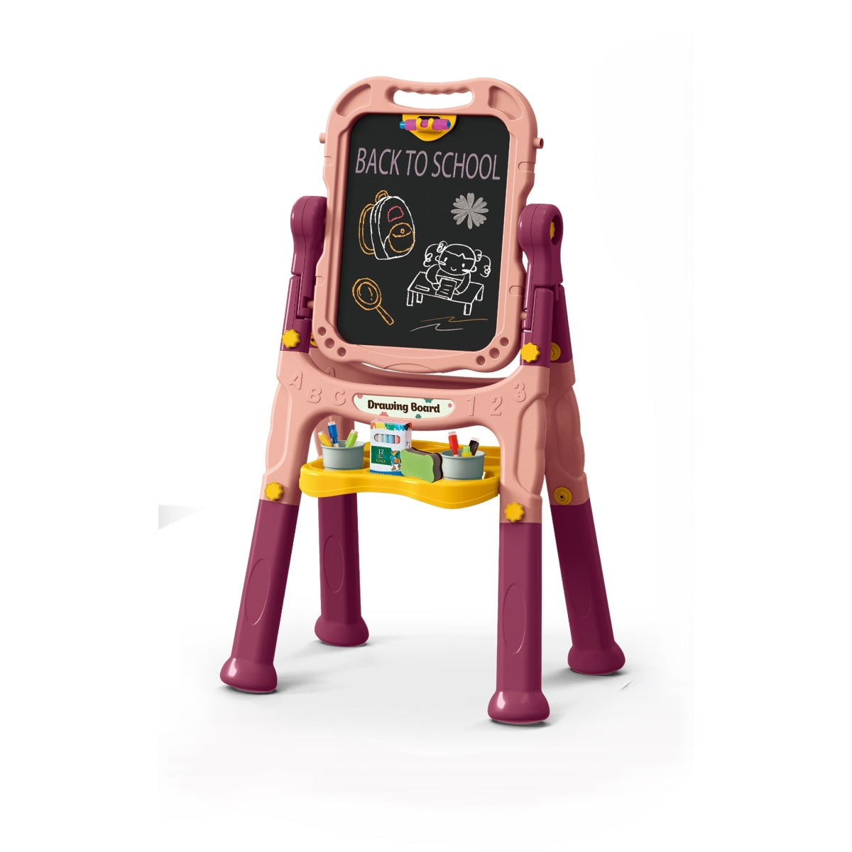 לוח ציור ורוד דו צדדי