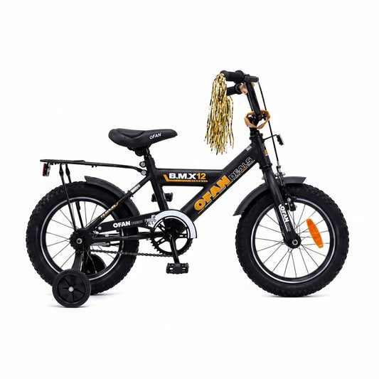 אופניים 12 BMX צהוב שחור מורכב