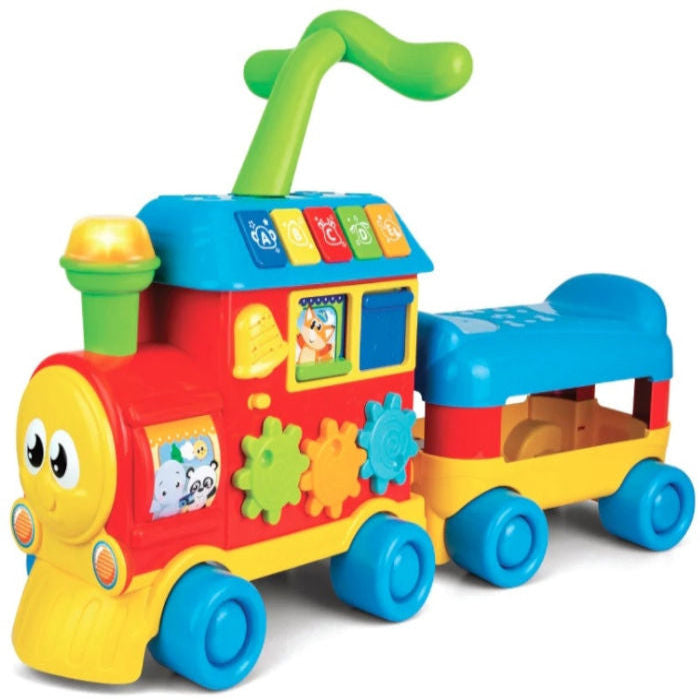 Toddler's educational ride-on train, Hebrew-speaking